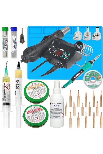 Reball YIHUA 882D XL 750W STAȚIE DE LIPIT, KIT CU 28 DE ACCESORII COMPLETE