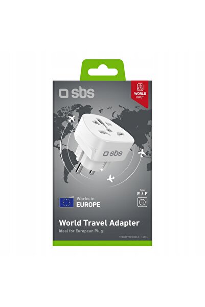NO BRAND ADAPTOR DE CĂLĂTORIE SBS SCHUKO/UE PENTRU ÎNCĂRCAREA TELEFONURILOR C...