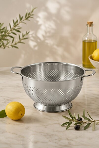 Suo Home Itali Series Medium Size Silver Color Stainless Steel Strainer (21cm...