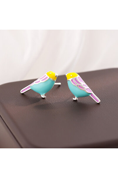 Choice Silver New Arrival Colorful Epoxy Compact Bird 925 Sterling Silver Jew...