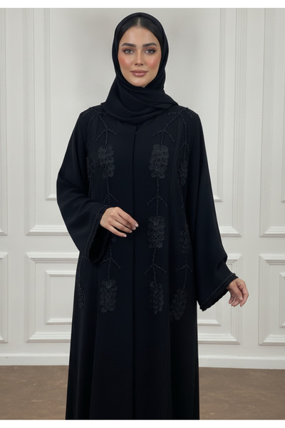 Nukhbaa Salma Embroidered Vine Abaya | Nida Fabric