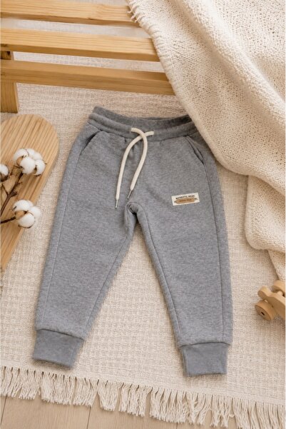 Pure Boutique Premium grey Cotton sports pants for children with Pocketed and...