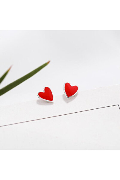 Choice Silver New Fashion Lovely 925 Sterling Silver Jewelry Female Red Heart...