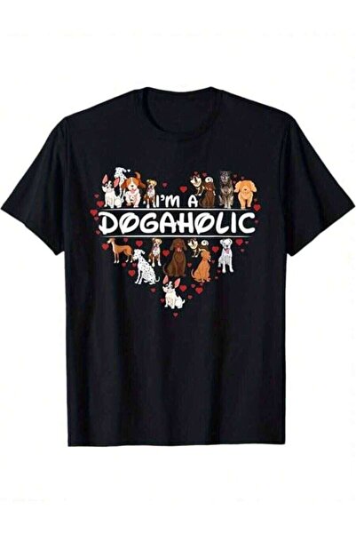 2BIR Funny Dogs Art Tee I'Dogaholic Apparel-Shirt,% Cotton, Halloween Thanksg...