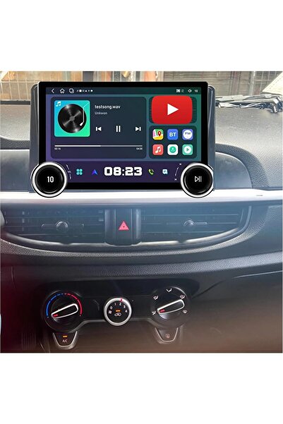 Carplayer شاشة أندرويد لسيارة كيا بيكانتو موديل 2018-2023، مع مقبضين، ذاكرة و...
