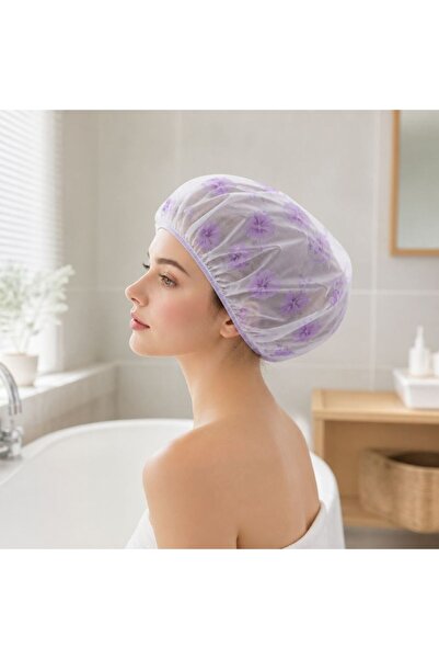 idei Căciulă de baie cu model decorativ 24cm, bandă elastică confortabilă, cu...