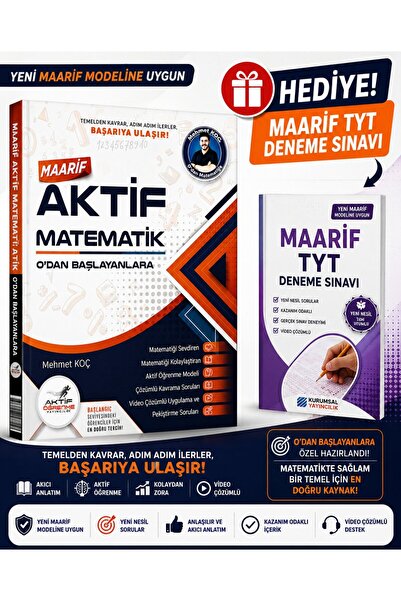 Aktif Öğrenme Yayınları AKTİF TYT MATEMATİK 2028 MAARİF MODEL-MAARİF TYT DENE...