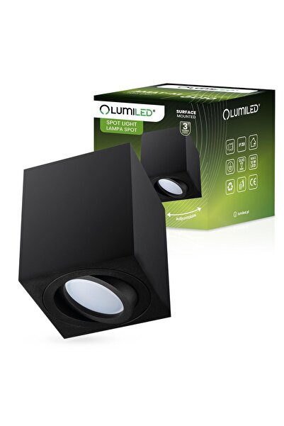 Lumiled Tub spot cu halogen, montat la suprafață, orientabil, pătrat GU10, al...