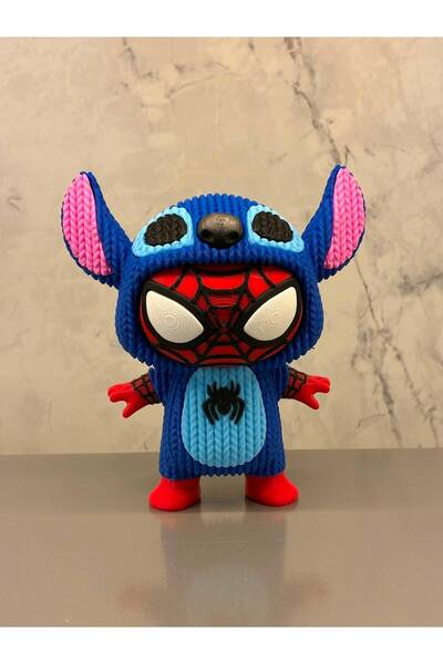Edoka Tasarım Stitch Kostümlü Örümcek Adam / Spider-Man Stitch