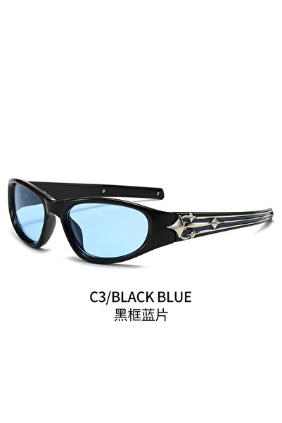 Choice5 black blue Y2K Fashion Cat Eye Sunglasses Women Men Luxury Brand Desi...