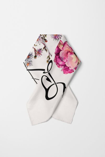 Silk Home Pudră cu model floral tip bandană