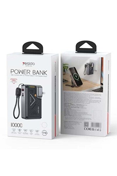 Yesido 10000mAh 22.5W Fast Charging AC+DC Dual-mode Wireless Charging Power B...