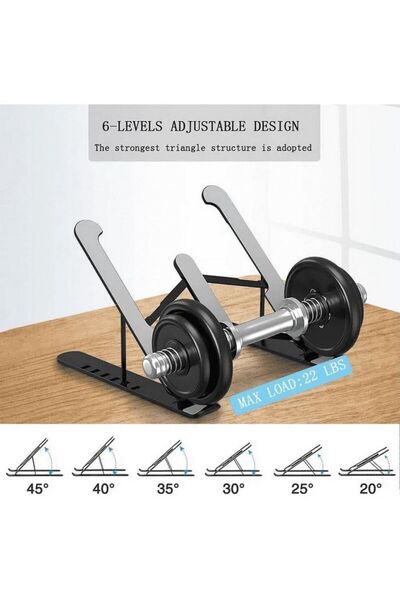 Boyue Adjustable Folding Laptop Stand, Portable Foldable Notebook Holder Ergo...