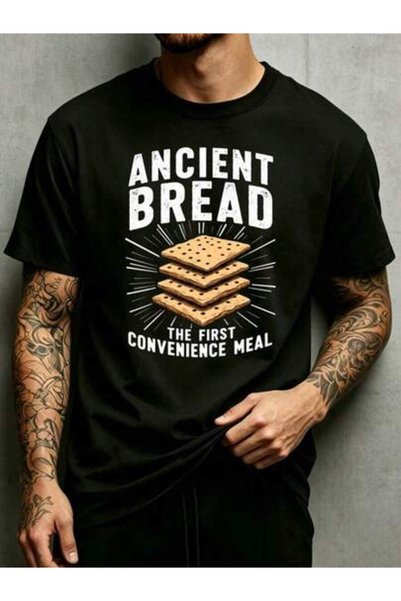 9JY تي شيرت Ancient Bread Meal مصنوع من قماش ناعم ومريح بنسبة 100%، ذو تصميم ...