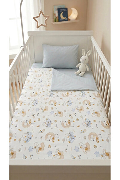 Terzi Ömer 100% Cotton Baby Duvet Cover Set - Sleeping Bird and Space Pattern...