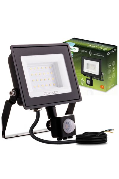 Lumiled ZUNA2 Proiector LED 30W 2700lm 6500K IP44 Negru Senzor de mișcare