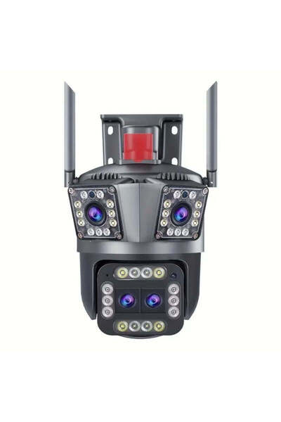 Generic Cameră de Supraveghere Triplă WiFi, 2 MP, Zoom 5X, Exterior/Interior