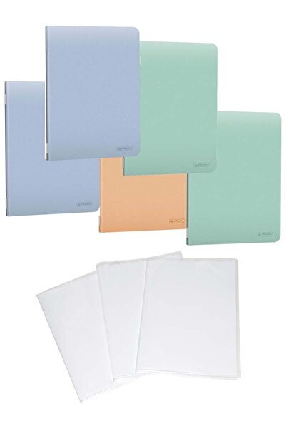 Herlitz Pachet 5 caiete A4 + coperti, 60 file, patratele, hartie 70 g/mp FSC,...