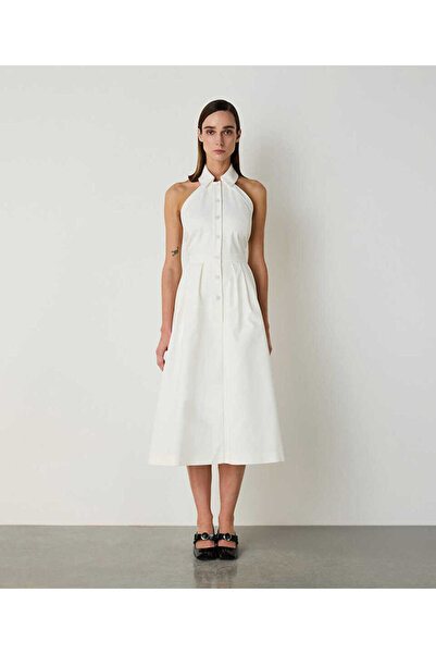 Machka Halter yaka gabardin elbise