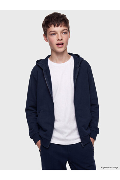 LC Waikiki Esvab • Modern & Distinctive Hooded Boys' Zip-Up Sweatshirt