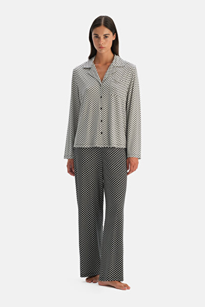 Dagi Multicolor Geometric Printed Shirt and Pants Set