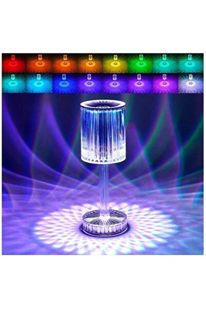 Generic 16 Color Changing RGB Touch, Rechargeable Diamond Table Lamp for Bedr...