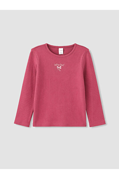 LC Waikiki Lcw kids bicycle collar embroidered girl's t-shirt