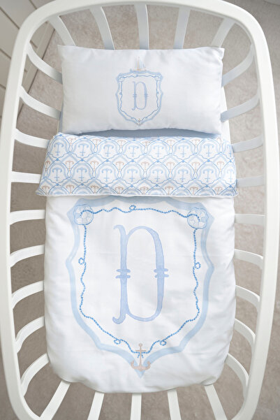 NOU Mother's Side Duvet Cover Set (60X100) - Noble Series - Blue - Letter D
