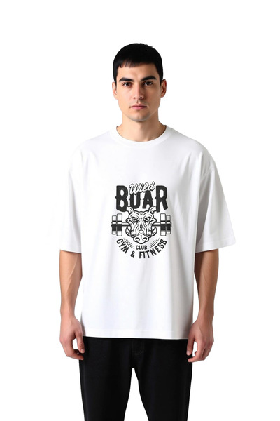 PayBuy Men's Oversize T-Shirt Wild Bear Graphic Print Gym Fitness Club Themed...
