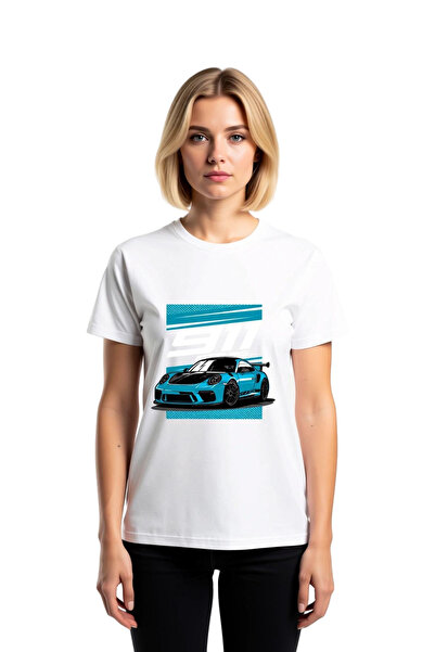 PayBuy Women's Retro Sports Car Printed Short Sleeve T-Shirt Round Neck Daily...