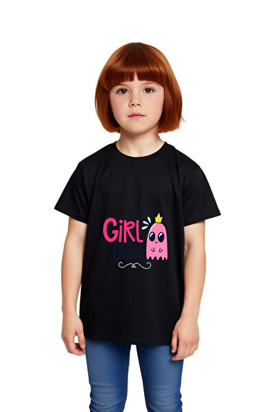 PayBuy Women's Kids T-Shirt Girl's Boss Strong Statement Printed Relaxed Fit ...