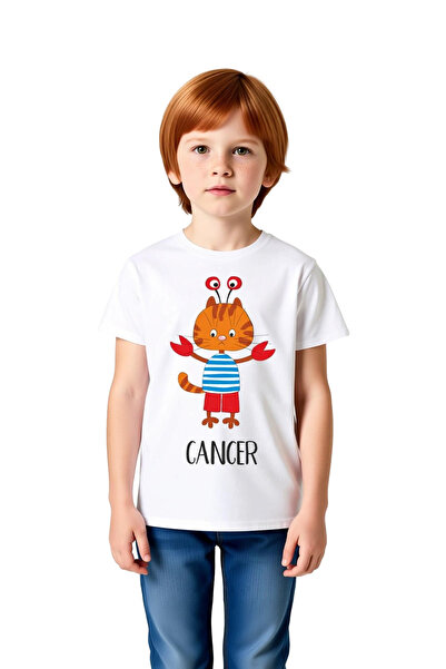 PayBuy Children's Astrology Zodiac Design Retro Printed Short Sleeve Round Ne...