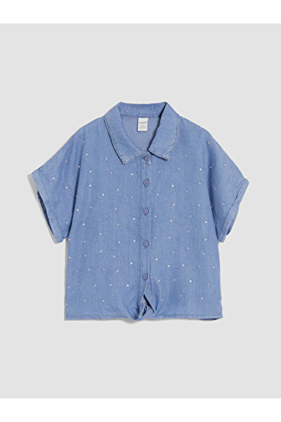 LC Waikiki Stoned Girl's Jean Shirt for Style Seekers from Uzg Store