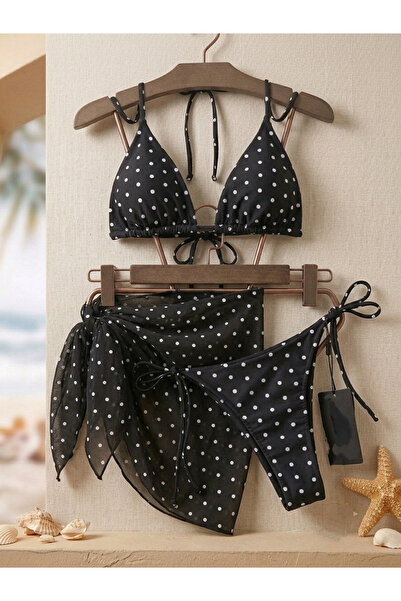 bikinistan مجموعة بيكيني دوتا بيتش منقطة مع غطاء للجسم