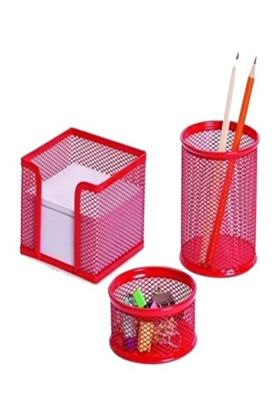 inci çelik aksesuar Table Set 3 Pieces Metal Mesh 9305 Vibrant Colors
