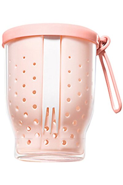 STARSTAR Two-piece fruit cup set with drainer, portable pink