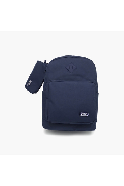 Roco Plain 2-Piece School Backpack Set for Boys 5-8 Yrs with Pencil Case - 17...