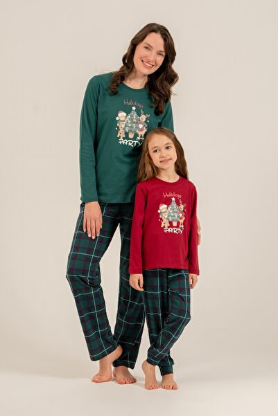 Arnetta Mother-Daughter Pajama Set, Adult and Children's Pajamas Have Separat...