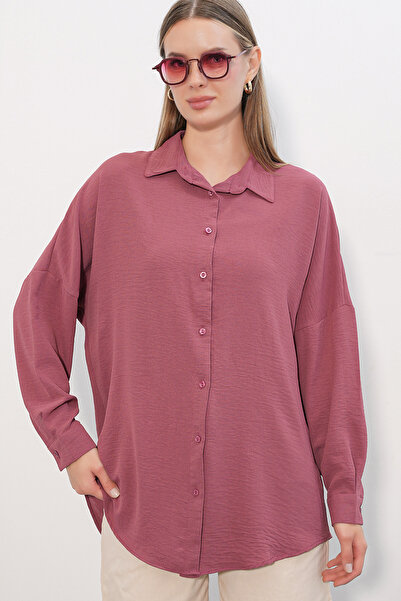 Bigdart Women's Aerobin Oversize Shirt 20402 - Dusty Rose