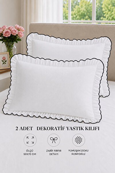 Uçkan home 2-Pack Cotton Ruffled Pillowcases 50X70