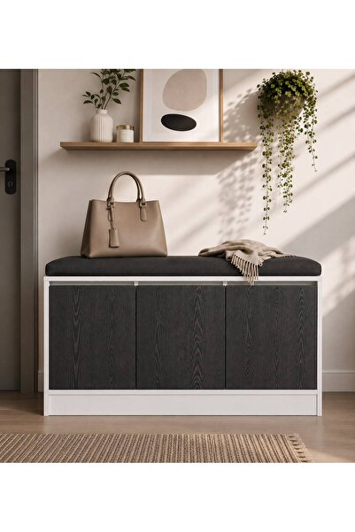 TRNHOME Nova 3 Kapaklı Ayakkabılık & Oturma Bank
