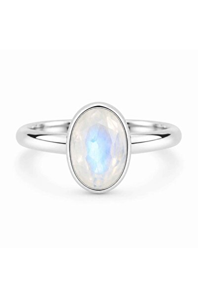 craftmystic Δαχτυλίδι Ασημένιο 925 με Φυσικό Οβάλ Κερασφόρο Λίθο Φεγγαριού – ...