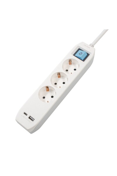 Spacer Prelungitor PP-3-45-TC-USB 4,5 m Alb/Gri
