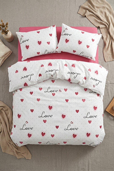 The Linevra Cotton Single Fitted Sheet Duvet Cover Set |   Premium Series |  ...