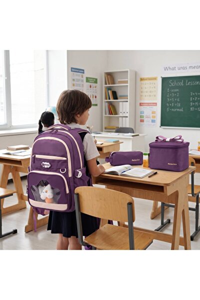 Relaxion Set of 3 Children's Primary School Bags with Accessories, Pencil Hol...