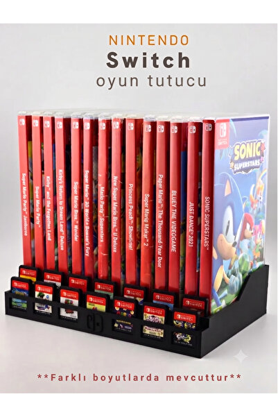 ART3 Nintendo Switch Oyun Standı ve Kartuş Tutucu Organizer - 12 Kutu + 12 Ka...