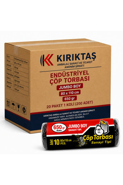 Broken Stone Jumbo Size Industrial Garbage Bag 80 X 110 cm 650 Gr Thick Indus...