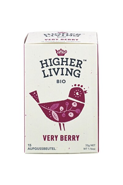 HIGHER LIVING Ceai de fructe Very Berry, 15 plicuri organice, 33g