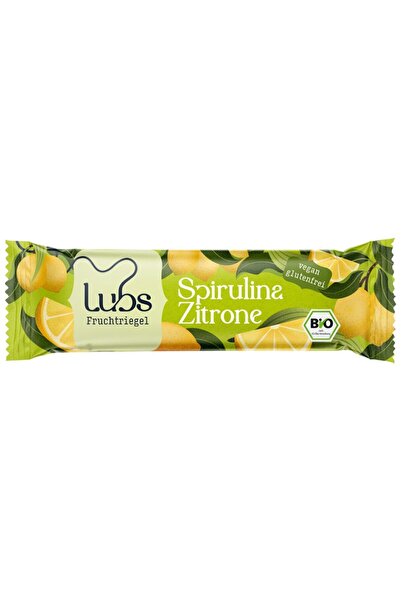 CLUBSQUARE Baton de fructe bio fără gluten cu lămâie și spirulină, 40g
