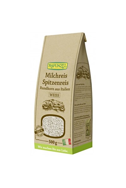 Rapunzel Orez alb organic cu bob rotund, 500g